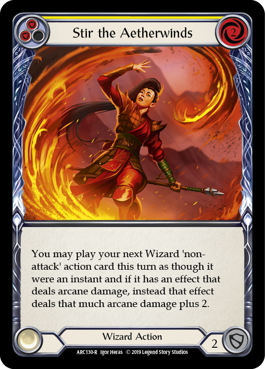 Stir the Aetherwinds (Yellow) [ARC130-R] (Arcane Rising)  1st Edition Normal | Good Games Morley