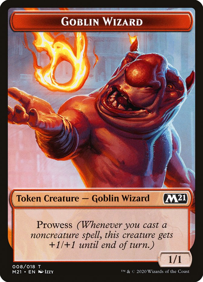 Cat (011) // Goblin Wizard Double-Sided Token [Core Set 2021 Tokens] | Good Games Morley