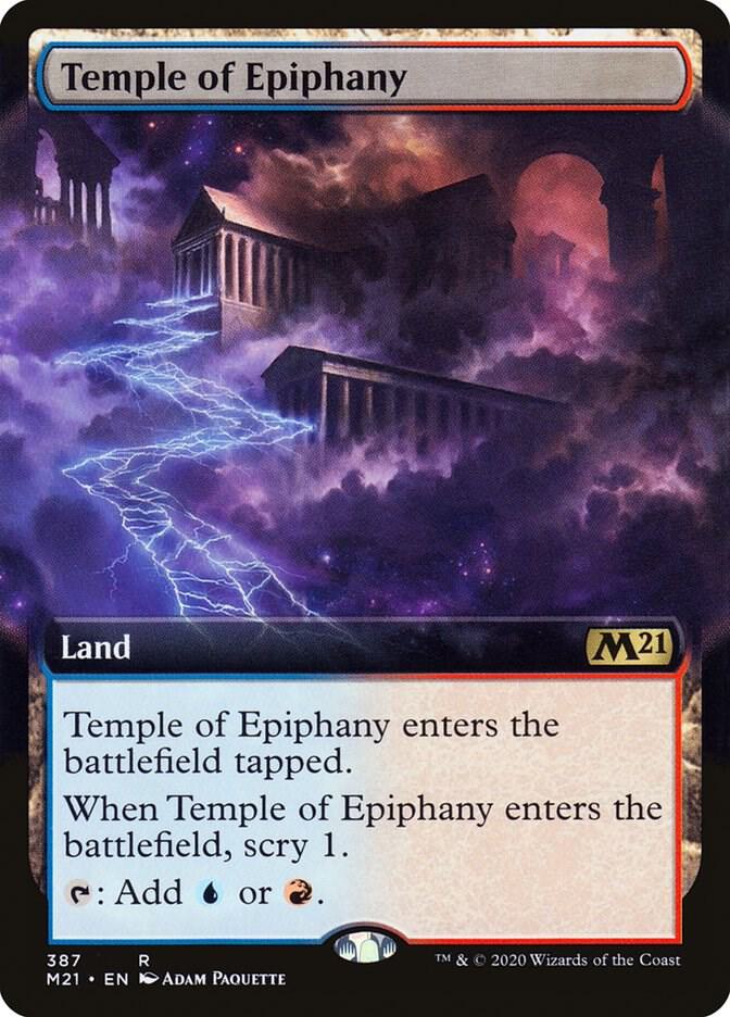Temple of Epiphany 387 (Core Set 2021)  - Extended Art | Good Games Morley