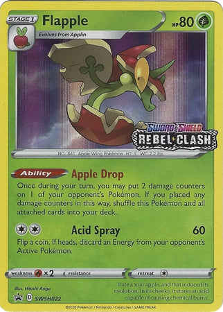Flapple (SWSH022) (Prerelease Promo) [Sword & Shield: Black Star Promos] | Good Games Morley