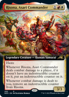 Risona, Asari Commander (Extended Art) [Kamigawa: Neon Dynasty] | Good Games Morley