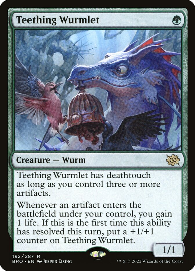 Teething Wurmlet 192/287 (The Brothers' War)  - Foil | Good Games Morley