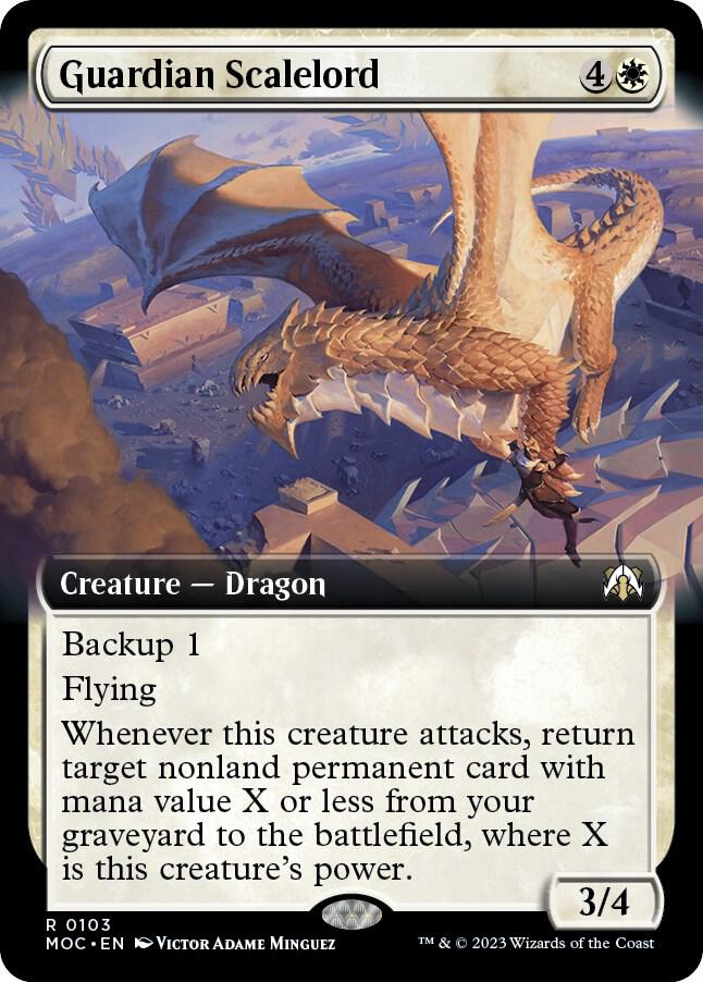 Guardian Scalelord 103/444 (Commander: March of the Machine)  - Extended Art | Good Games Morley