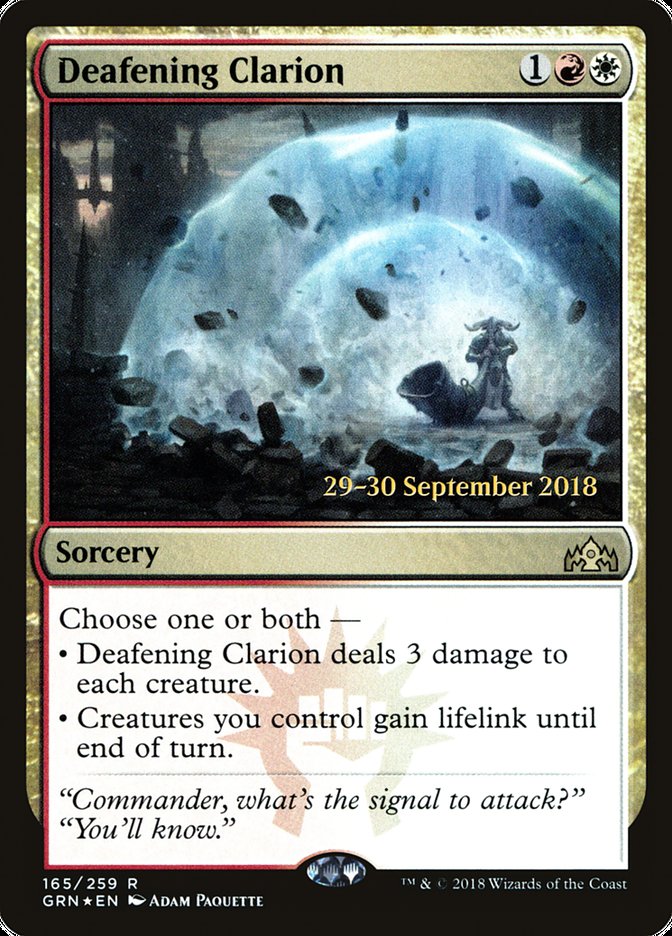 Deafening Clarion [Guilds of Ravnica Prerelease Promos] | Good Games Morley