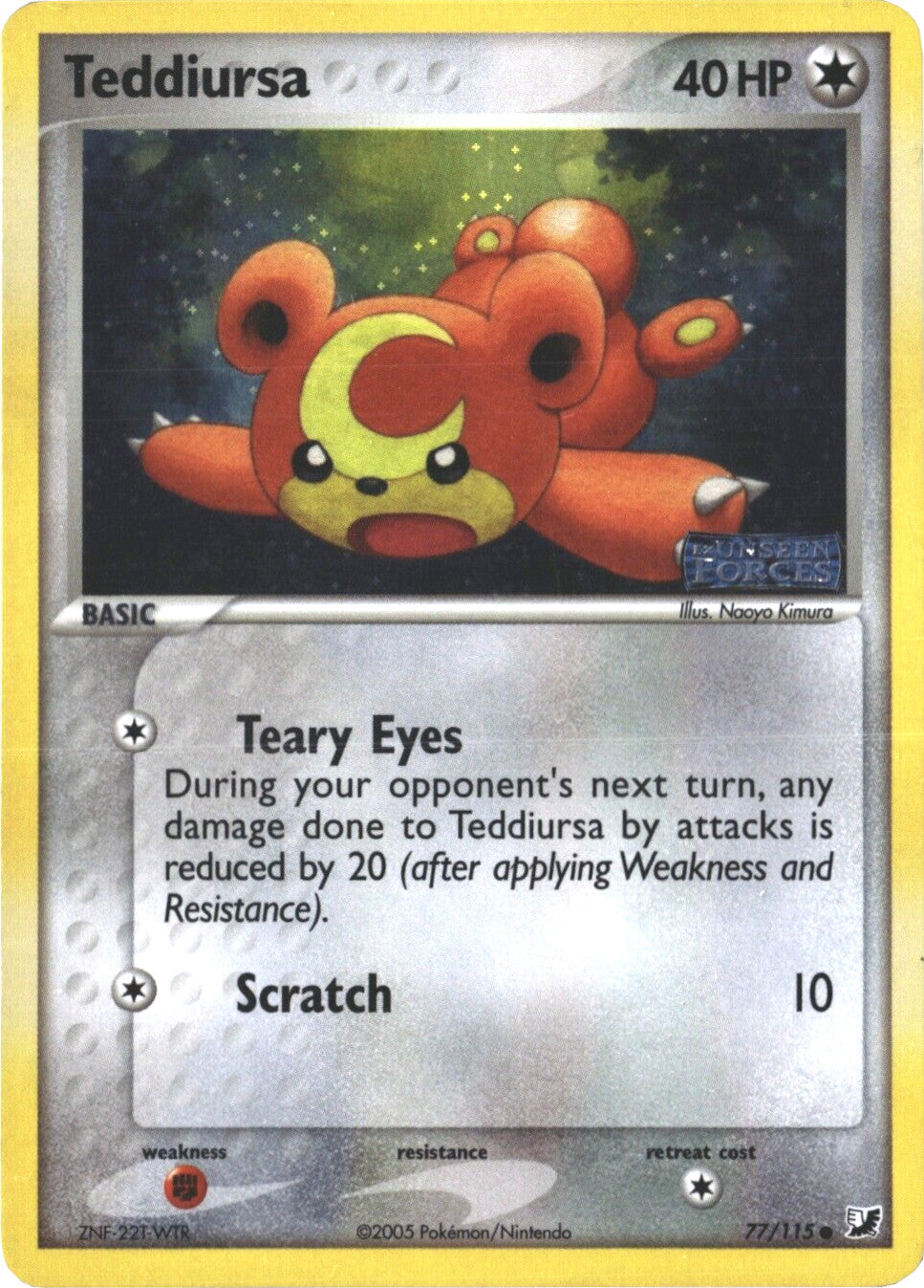 Teddiursa (77/115) (Stamped) [EX: Unseen Forces] | Good Games Morley