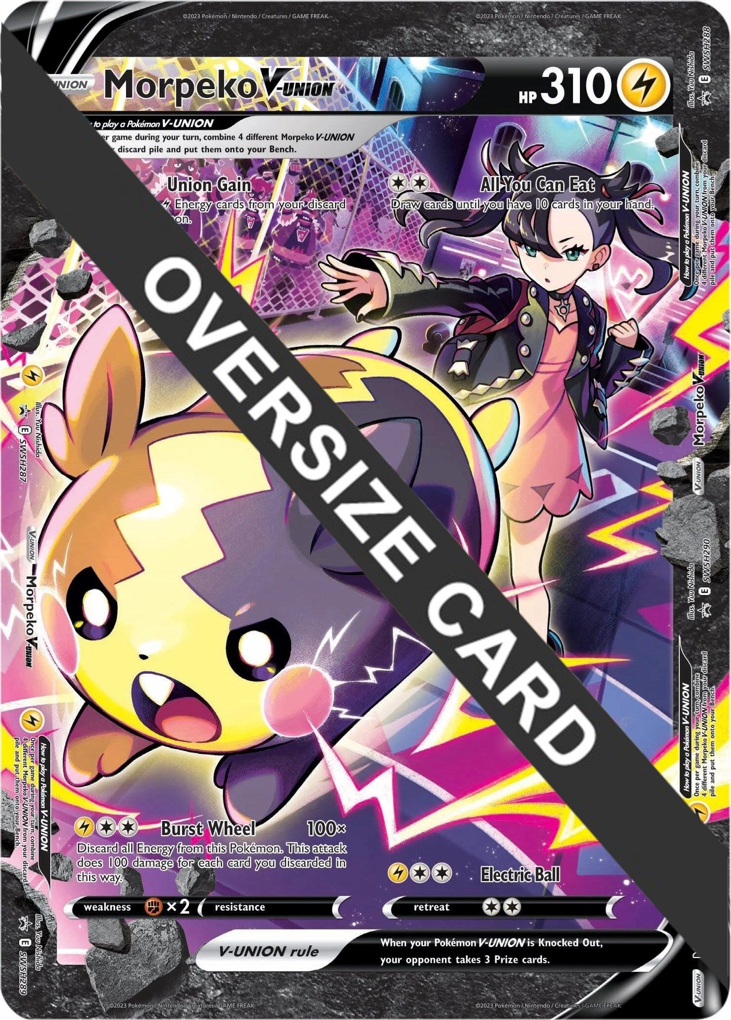 Morpeko V-UNION (SWSH287-290) (Jumbo Card) [Sword & Shield: Black Star Promos] | Good Games Morley
