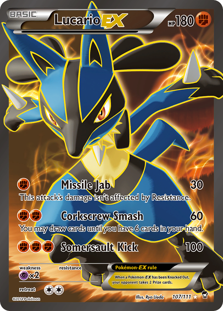 Lucario EX (107/111) [XY: Furious Fists] | Good Games Morley