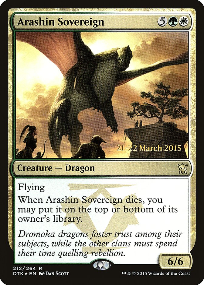 Arashin Sovereign [Dragons of Tarkir Prerelease Promos] | Good Games Morley