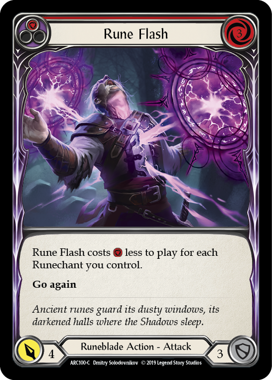 Rune Flash (Red) [ARC100-C] (Arcane Rising)  1st Edition Normal | Good Games Morley