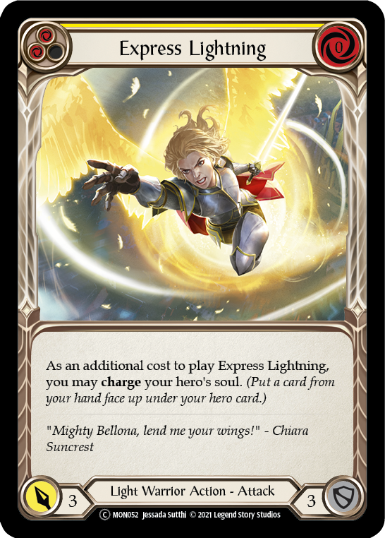 Express Lightning (Yellow) [U-MON052-RF] (Monarch Unlimited)  Unlimited Rainbow Foil | Good Games Morley