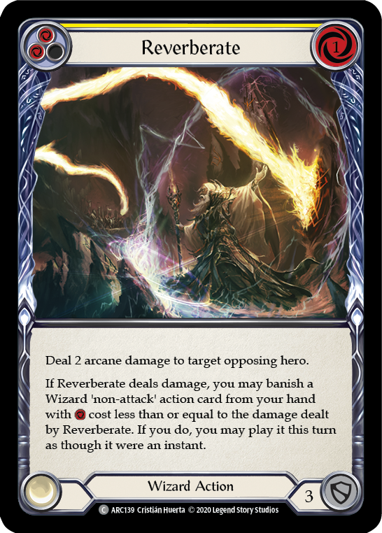 Reverberate (Yellow) [U-ARC139] (Arcane Rising Unlimited)  Unlimited Rainbow Foil | Good Games Morley