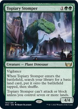 Topiary Stomper 160 (Promo Pack: Streets of New Capenna)  - Foil | Good Games Morley