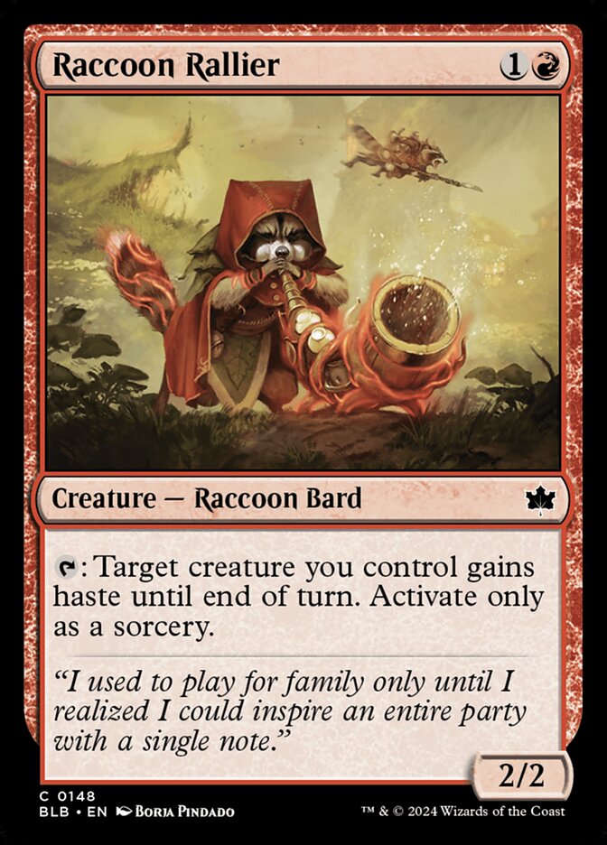 Raccoon Rallier 148 (Bloomburrow)  - Foil | Good Games Morley