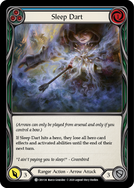 Sleep Dart (Blue) [CRU134] (Crucible of War)  1st Edition Rainbow Foil | Good Games Morley