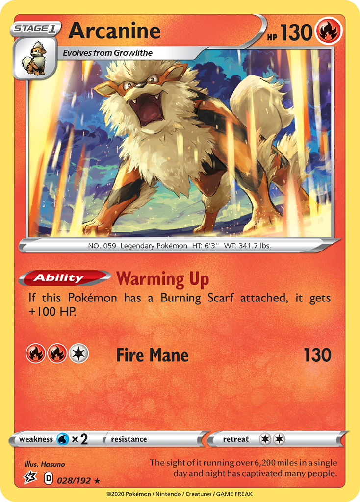 Arcanine (028/192) [Sword & Shield: Rebel Clash] | Good Games Morley