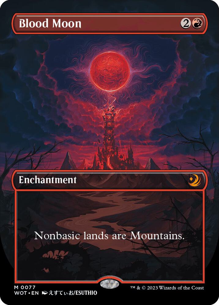 Blood Moon 77 (Wilds of Eldraine: Enchanting Tales)  - Borderless | Good Games Morley
