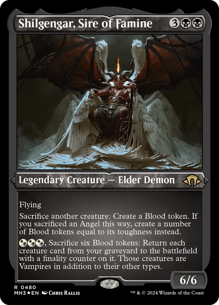Shilgengar, Sire of Famine (Foil Etched) [Modern Horizons 3] | Good Games Morley