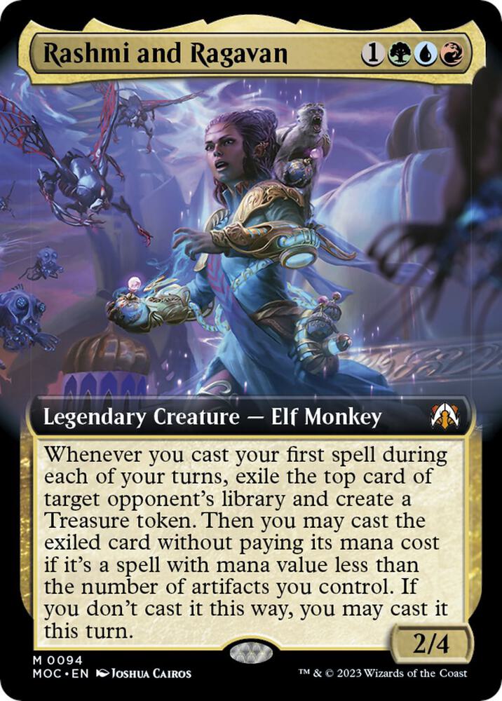 Rashmi and Ragavan 94/444 (Commander: March of the Machine)  - Extended Art Foil | Good Games Morley