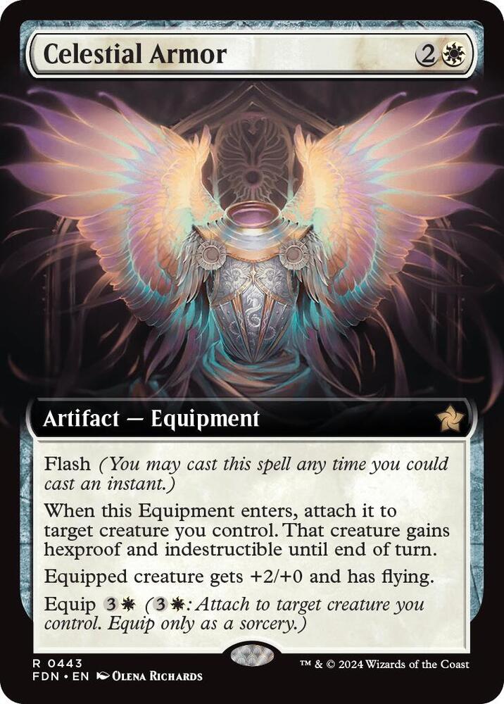 Celestial Armor 443 (Foundations)  - Extended Art Foil | Good Games Morley