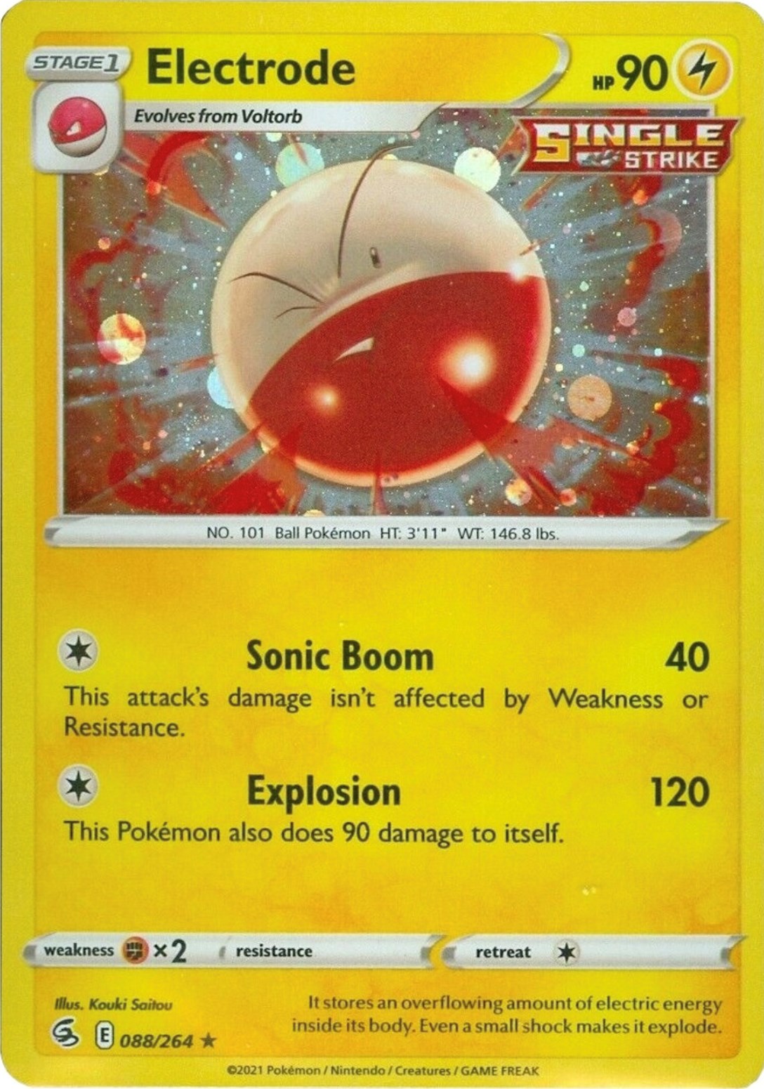 Electrode (088/264) (Cosmos Holo) [Sword & Shield: Fusion Strike] | Good Games Morley