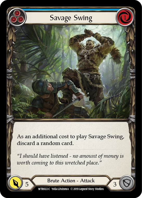 Savage Swing (Blue) [WTR022-C] (Welcome to Rathe)  Alpha Print Normal | Good Games Morley