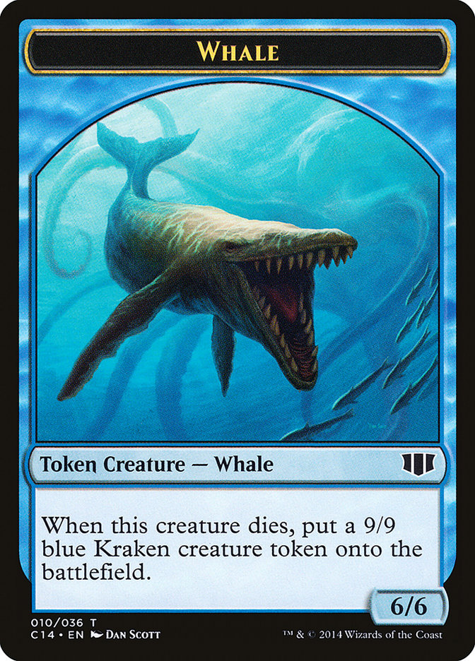 Whale // Zombie (011/036) Double-Sided Token [Commander 2014 Tokens] | Good Games Morley
