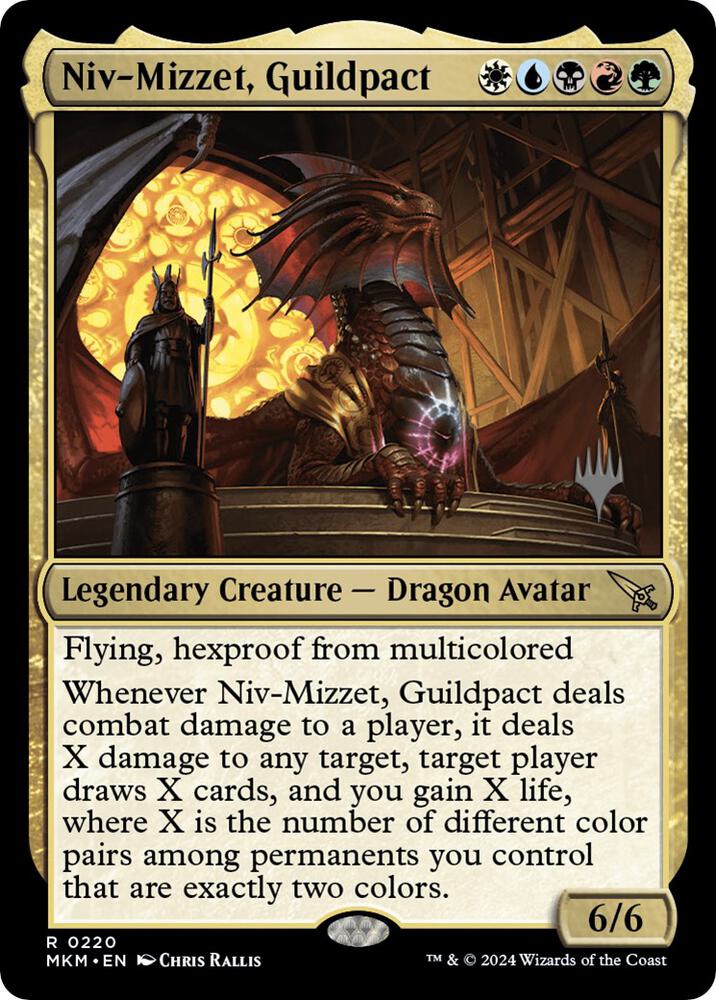 Niv Mizzet Guildpact 220p/182 (Promo Pack: Murders at Karlov Manor)  - Foil | Good Games Morley