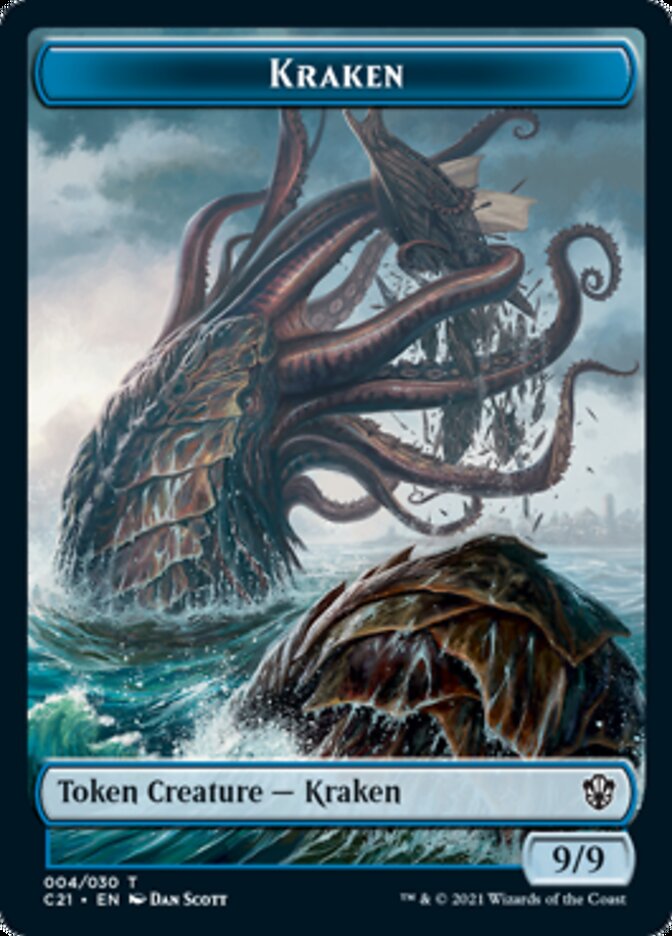 Wurm // Kraken Double-Sided Token [Commander 2021 Tokens] | Good Games Morley