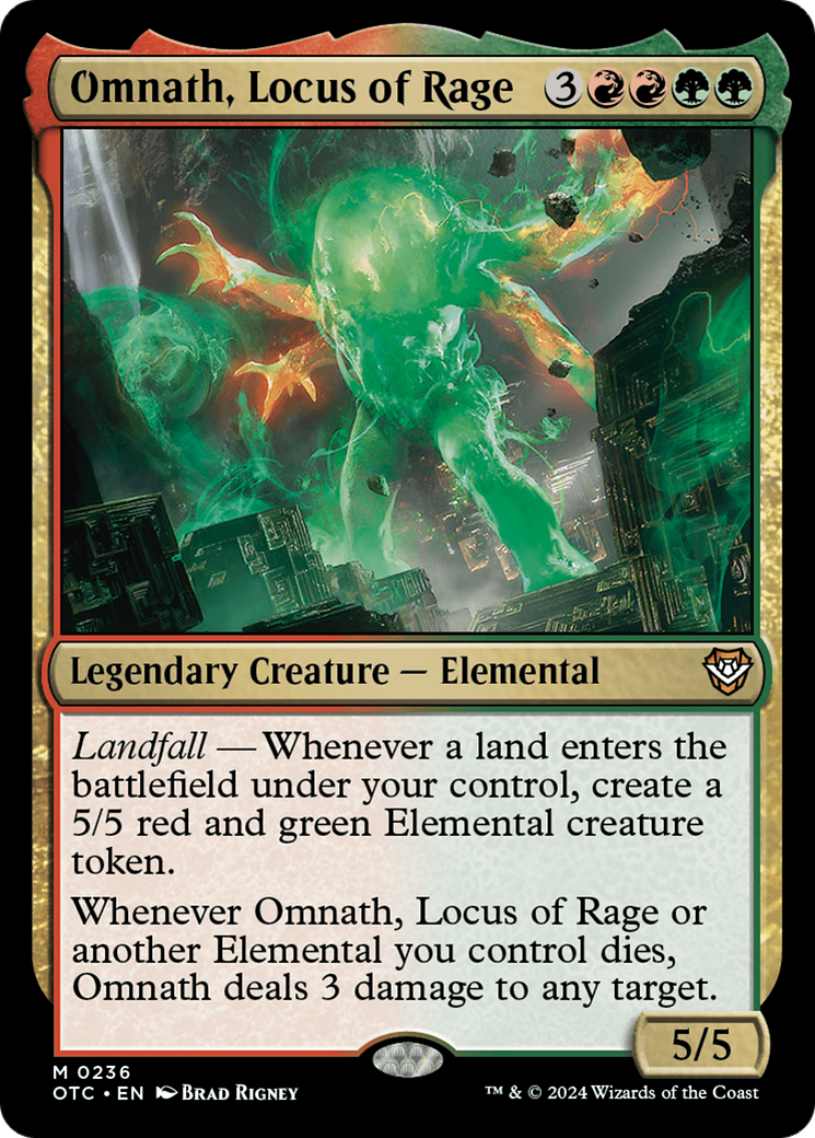 Omnath, Locus of Rage [Outlaws of Thunder Junction Commander] | Good Games Morley