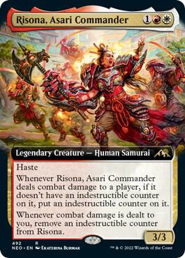 Risona, Asari Commander 492/302 (Kamigawa: Neon Dynasty)  - Extended Art | Good Games Morley