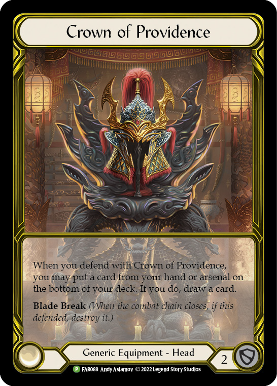 Crown of Providence (Golden) [FAB088] (Promo)  Cold Foil | Good Games Morley