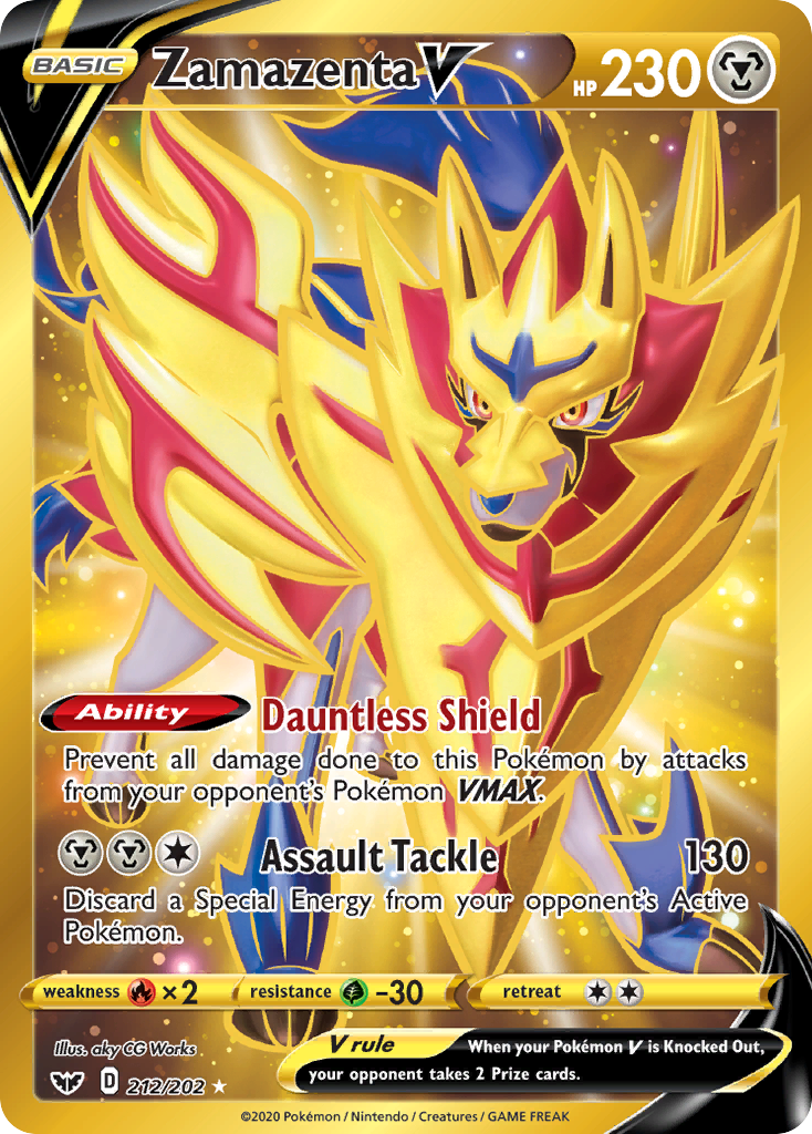 Zamazenta V (212/202) [Sword & Shield: Base Set] | Good Games Morley