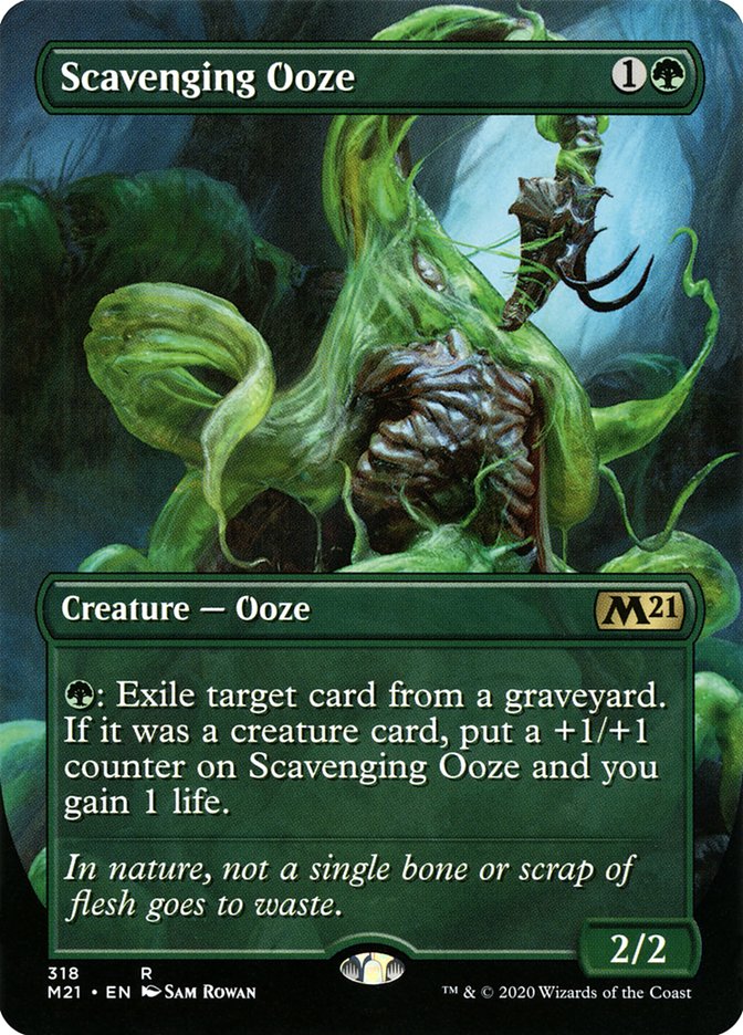 Scavenging Ooze (Borderless Alternate Art) [Core Set 2021] | Good Games Morley