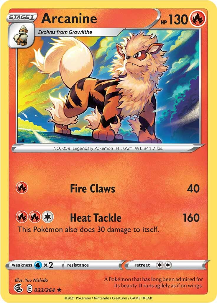 Arcanine (033/264) [Sword & Shield: Fusion Strike] | Good Games Morley