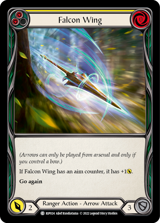Falcon Wing (Yellow) [RIP024] (Outsiders Riptide Blitz Deck) | Good Games Morley