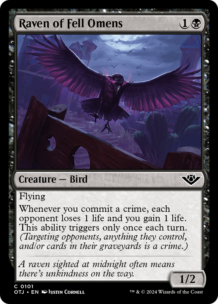 Raven of Fell Omens [Outlaws of Thunder Junction] | Good Games Morley