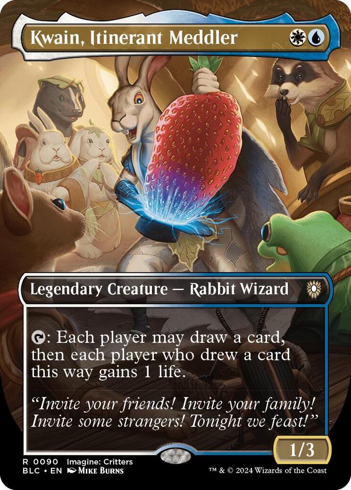 Kwain, Itinerant Meddler 90 (Commander: Bloomburrow)  - Borderless | Good Games Morley