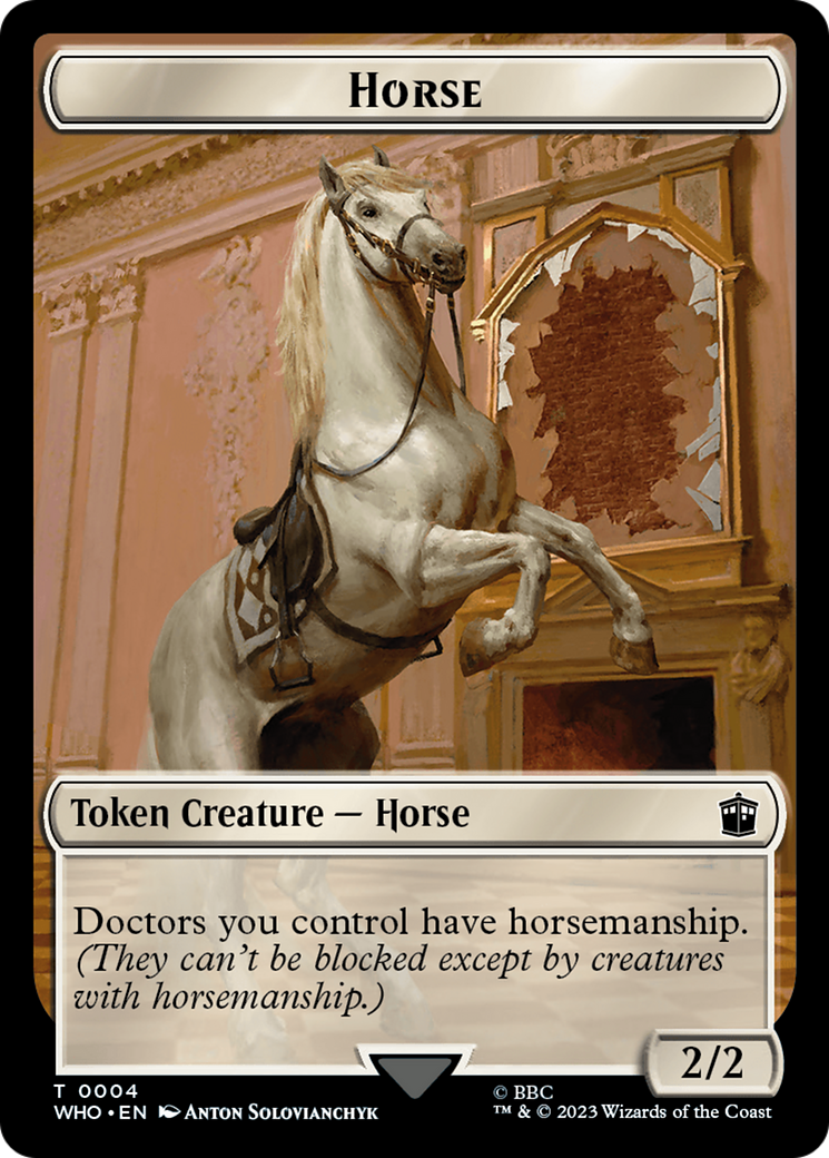 Horse // Soldier Double-Sided Token [Doctor Who Tokens] | Good Games Morley