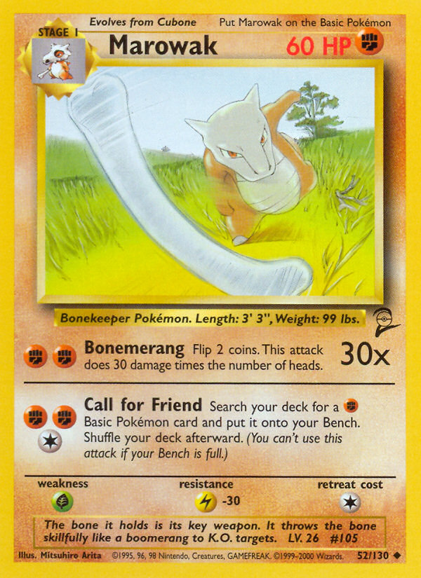 Marowak (52/130) [Base Set 2] | Good Games Morley
