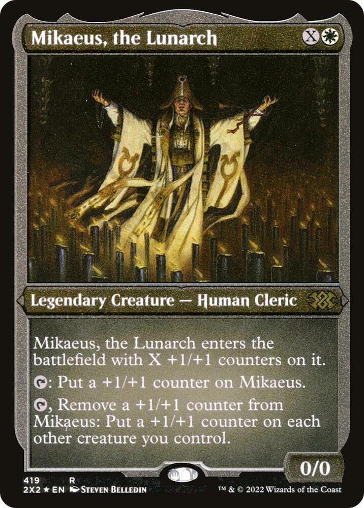 Mikaeus the Lunarch Foil Etched 419 (Double Masters 2022)  - Foil | Good Games Morley