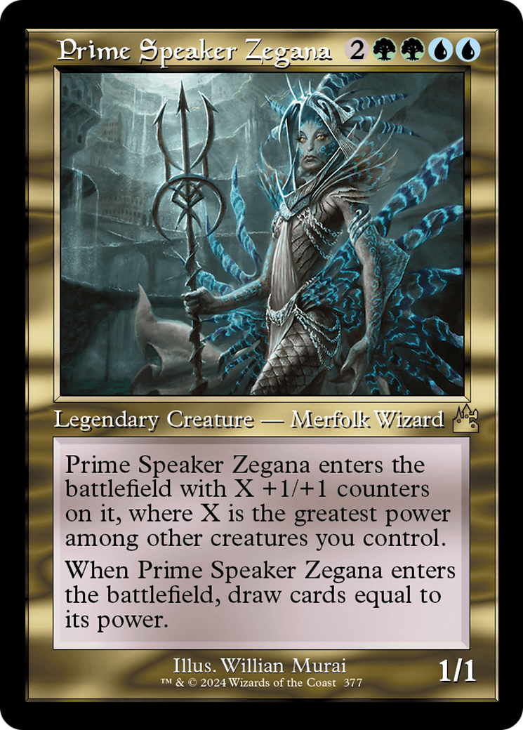 Prime Speaker Zegana (Retro Frame) [Ravnica Remastered] | Good Games Morley
