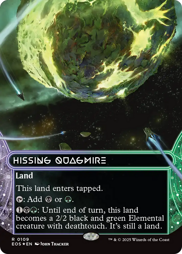 Hissing Quagmire (0109) (Borderless) (Galaxy Foil) [Edge of Eternities: Stellar Sights] | Good Games Morley