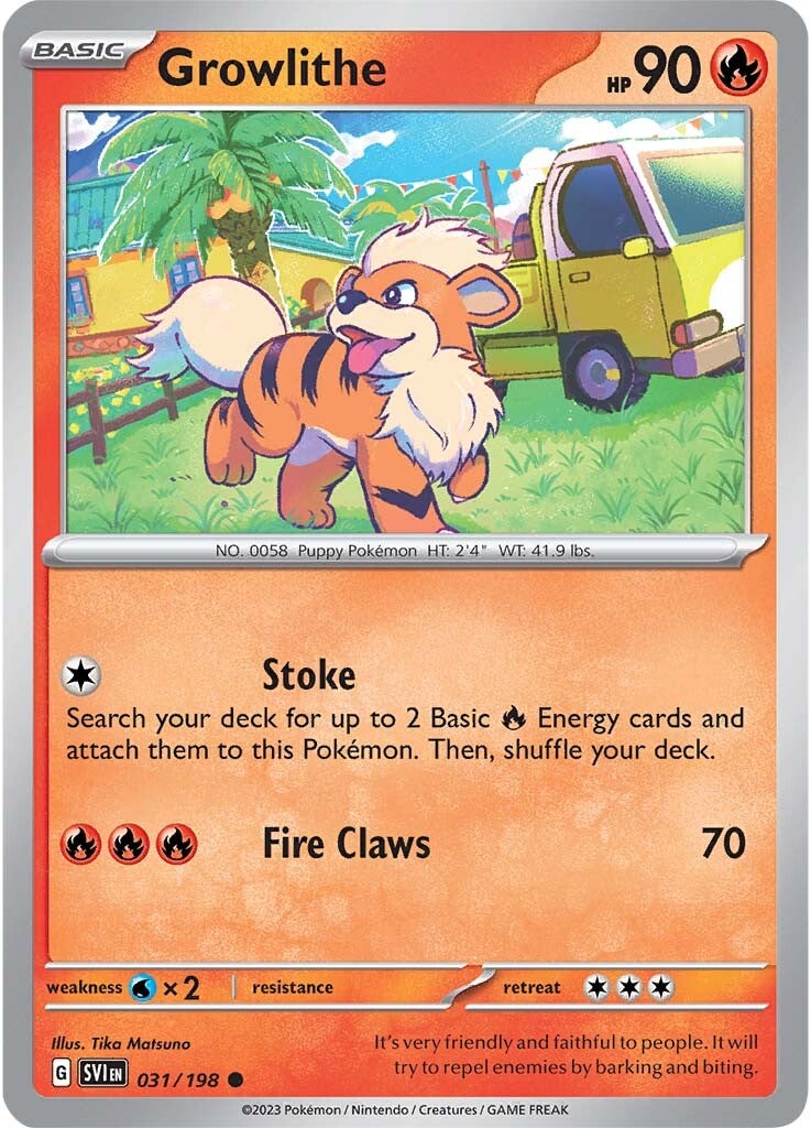 Growlithe (031/198) [Scarlet & Violet: Base Set] | Good Games Morley