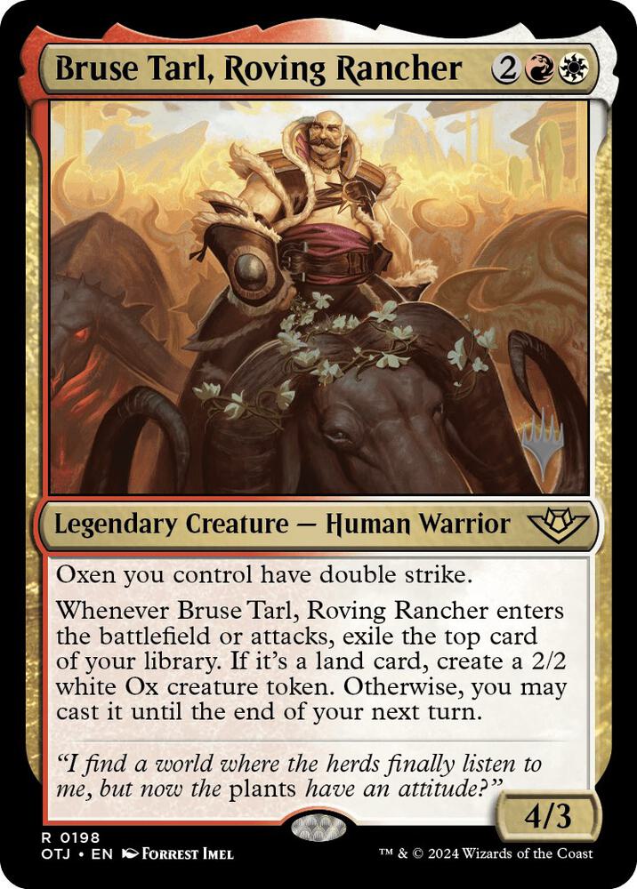 Bruse Tarl Roving Rancher 198 (Promo Pack: Outlaws of Thunder Junction)  | Good Games Morley