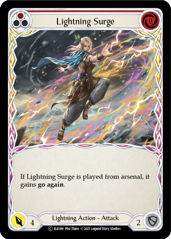 Lightning Surge (Red) [U-ELE189] (Tales of Aria Unlimited)  Unlimited Rainbow Foil | Good Games Morley