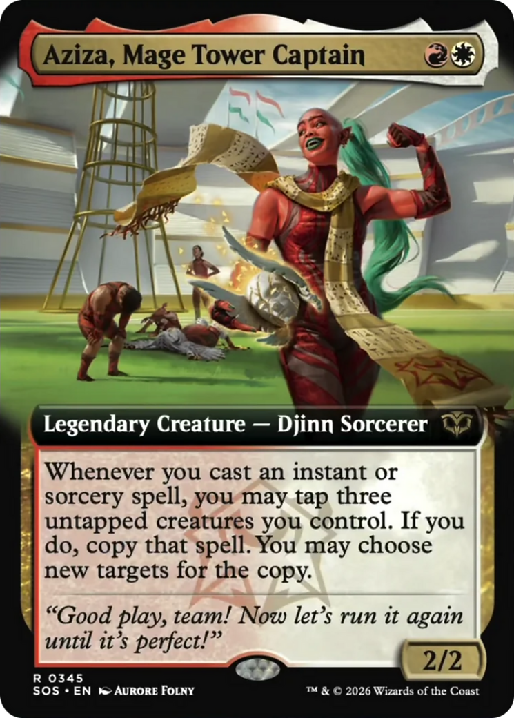 Aziza, Mage Tower Captain (Extended Art) [Secrets of Strixhaven] | Good Games Morley