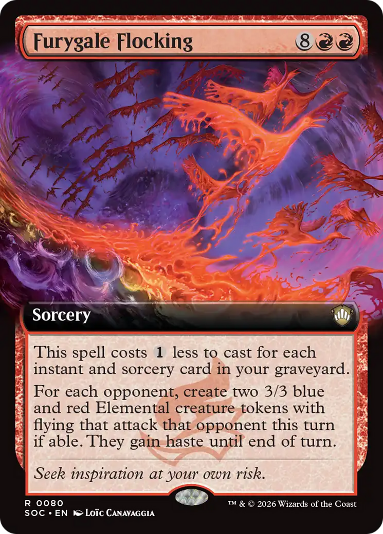 Furygale Flocking (Extended Art) [Secrets of Strixhaven Commander] | Good Games Morley