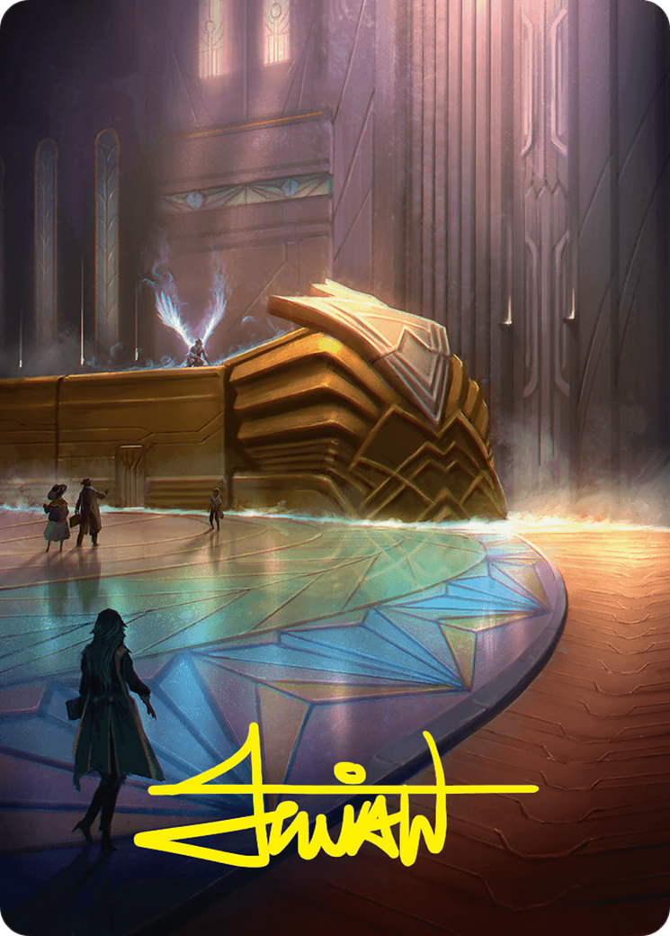 Plains Art Card (21/54) (Gold-Stamped Signature) [Foundations Art Series] | Good Games Morley