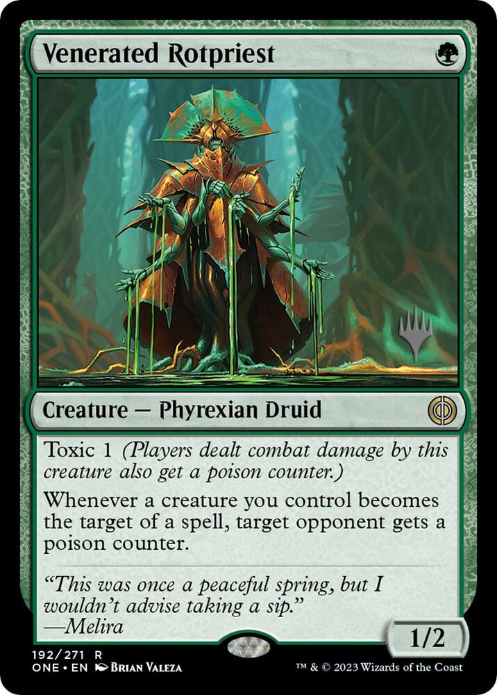Venerated Rotpriest 192 (Promo Pack: Phyrexia: All Will Be One)  - Foil | Good Games Morley