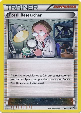 Fossil Researcher (92/111) (Cosmos Holo) [XY: Furious Fists] | Good Games Morley